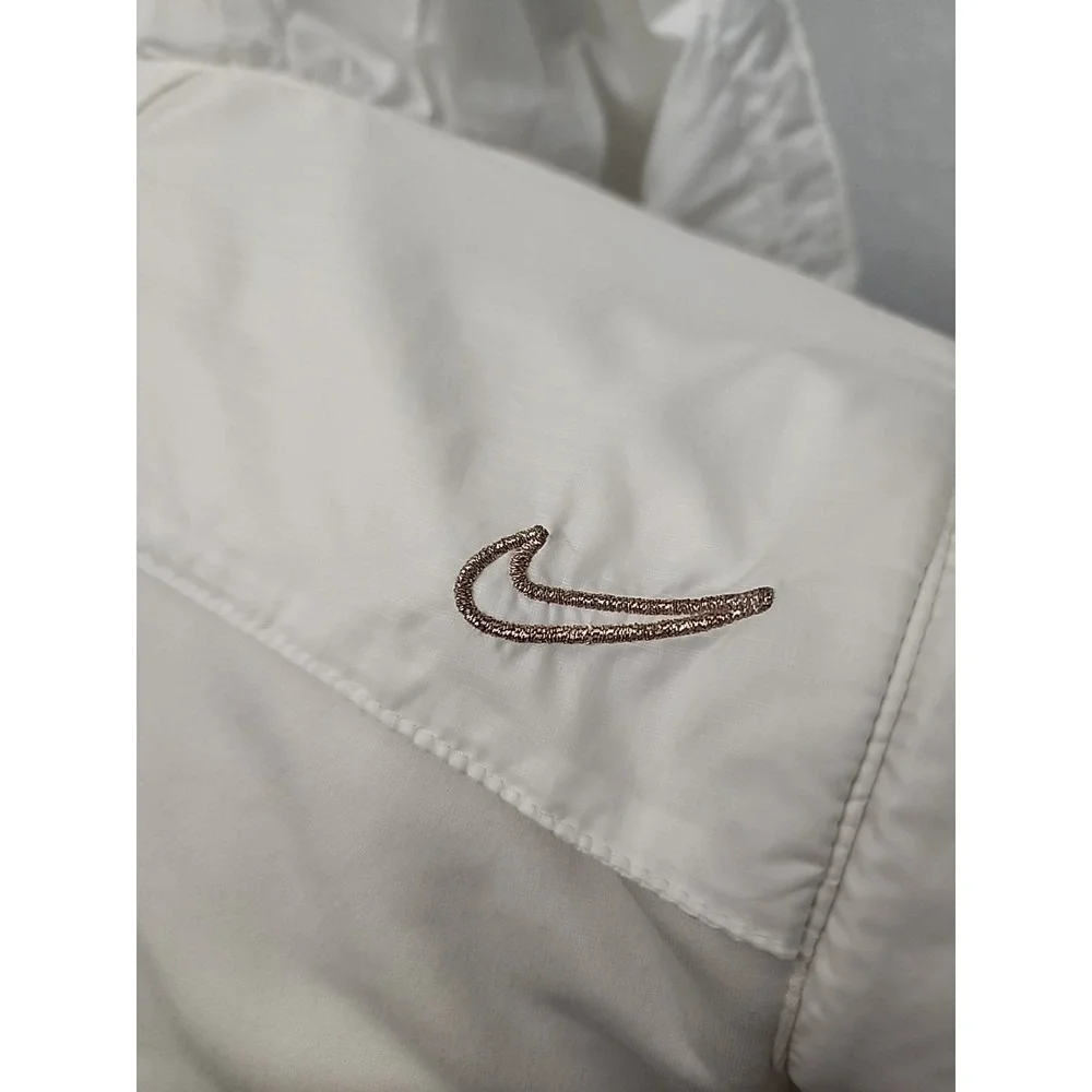 Nike Golf Jacket Vest Womens Small Ivory Puffy Removable Sleeves Pickle‎ ball S